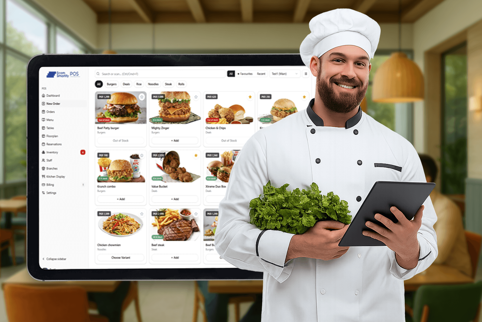 Kitchen operations running on Ecom Smartify POS